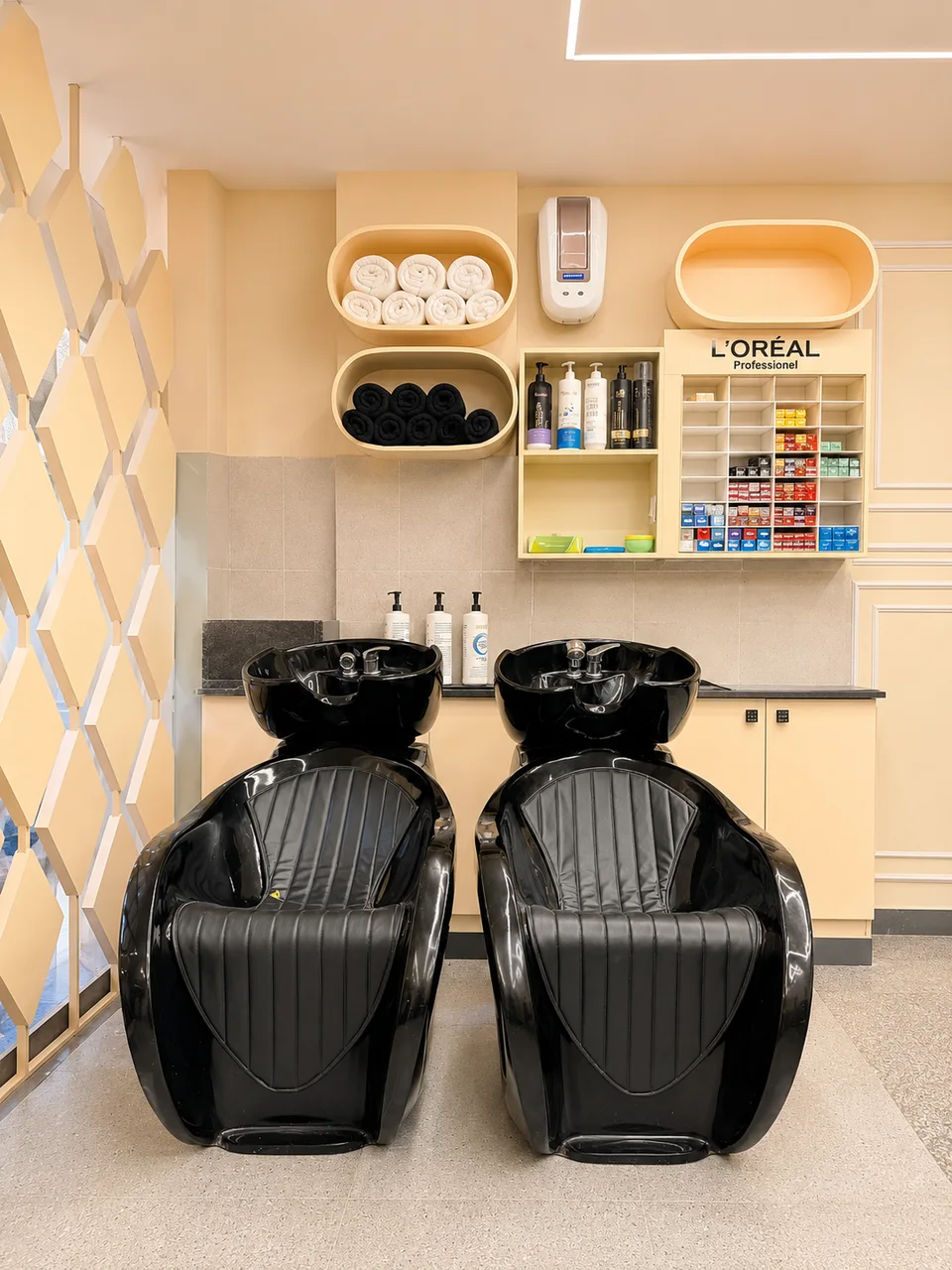 Macau shampoo and wash stations